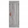 Aparador alto madera contrachapada gris Sonoma 34,5x34x180 cm