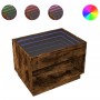 Mesa de centro con Infinity LED roble ahumado 70x50x50 cm