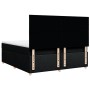 Cama box spring con colchón tela negro 180x200 cm