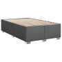 Cama box spring con colchón tela gris oscuro 120x190 cm
