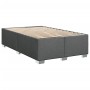 Cama box spring con colchón tela gris oscuro 120x200 cm