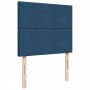 Cama box spring con colchón tela azul 120x200 cm