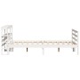 Estructura de cama sin colchón madera maciza blanca 120x190 cm