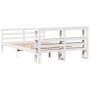 Estructura de cama sin colchón madera maciza blanca 120x190 cm