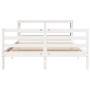Estructura de cama sin colchón madera de pino blanca 150x200 cm