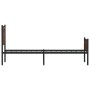 Estructura de cama sin colchón metal marrón roble 75x190 cm