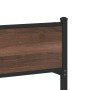 Estructura de cama sin colchón metal marrón roble 75x190 cm