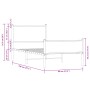 Estructura de cama sin colchón metal marrón roble 75x190 cm