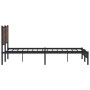 Estructura de cama sin colchón metal roble marrón 183x213 cm