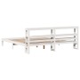 Estructura de cama con cabecero sin colchón blanco 180x200 cm