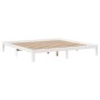 Estructura de cama con cabecero sin colchón blanco 180x200 cm