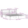 Estructura de cama con cabecero sin colchón blanco 200x200 cm
