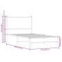 Estructura de cama sin colchón metal roble ahumado 90x190 cm