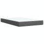 Cama box spring con colchón tela gris oscuro 120x200 cm