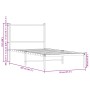 Estructura de cama sin colchón metal roble Sonoma 90x200 cm
