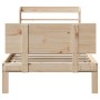 Estructura de cama con cabecero madera maciza pino 100x200 cm