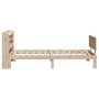 Estructura de cama con cabecero madera maciza pino 100x200 cm