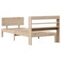 Estructura de cama con cabecero madera maciza pino 100x200 cm