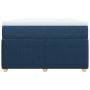 Cama box spring con colchón tela azul 120x190 cm