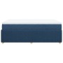 Cama box spring con colchón tela azul 120x190 cm