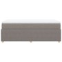 Cama box spring con colchón tela gris taupe 100x200 cm