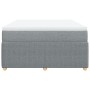 Cama box spring con colchón tela gris claro 140x190 cm