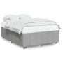 Cama sin colchón tela gris claro 140x190 cm