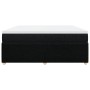Cama box spring con colchón tela negro 180x200 cm