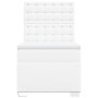 Cama box spring con colchón cuero sintético blanco 80x200 cm