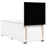 Cama box spring con colchón cuero sintético blanco 80x200 cm