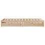 Estructura de cama sin colchón madera maciza de pino 100x200 cm