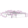 Estructura de cama sin colchón madera maciza de pino 100x200 cm