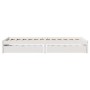 Estructura de cama sin colchón madera maciza blanca 75x190 cm