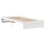 Estructura de cama sin colchón madera maciza blanca 75x190 cm