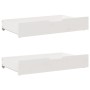 Estructura de cama sin colchón madera maciza blanca 75x190 cm
