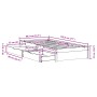 Estructura de cama sin colchón madera maciza blanca 75x190 cm