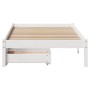 Estructura cama sin colchón madera maciza pino blanca 100x200cm