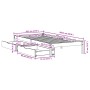 Estructura de cama sin colchón madera de pino blanca 90x200 cm