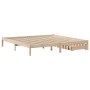 Estructura de cama sin colchón madera maciza de pino 200x200 cm