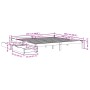 Estructura de cama sin colchón madera maciza de pino 200x200 cm