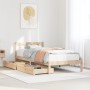 Estructura de cama sin colchón madera maciza pino 75x190 cm