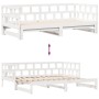 Sofá cama nido con cajones sin colchón blanco 80x200 cm