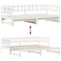 Sofá cama nido con cajones sin colchón blanco 90x200 cm