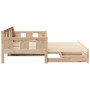 Sofá cama nido con cajones sin colchón 80x200 cm