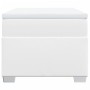 Cama box spring con colchón cuero sintético blanco 80x200 cm