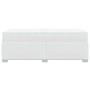 Cama box spring con colchón cuero sintético blanco 80x200 cm