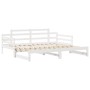 Sofá cama nido con cajones sin colchón blanco 90x200 cm