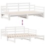 Sofá cama nido con cajones sin colchón blanco 90x200 cm