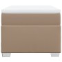 Cama box spring con colchón cuero sintético capuchino 100x200cm