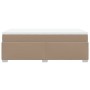Cama box spring con colchón cuero sintético capuchino 100x200cm